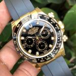 AAA Swiss Replica Rolex Daytona Oysterflex Watch A7750 Yellow Gold Case